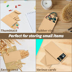 1000 Pack Small Coin Envelope 4.25x 2.5in Gold Kraft Money Envelope Small Cash Envelopes Mini Key Envelopes with Gummed Flap for Home and Office Use