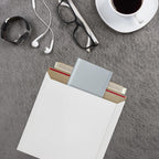 10 Pack 6x6 Inch Rigid Mailers – 420 GSM Self Seal Stay Flat Cardboard Envelopes for CDs, DVDs, Photos, Documents – Tear Strip, Do Not Bend Labels – Square Card Mailers & Shipping Envelopes (White)